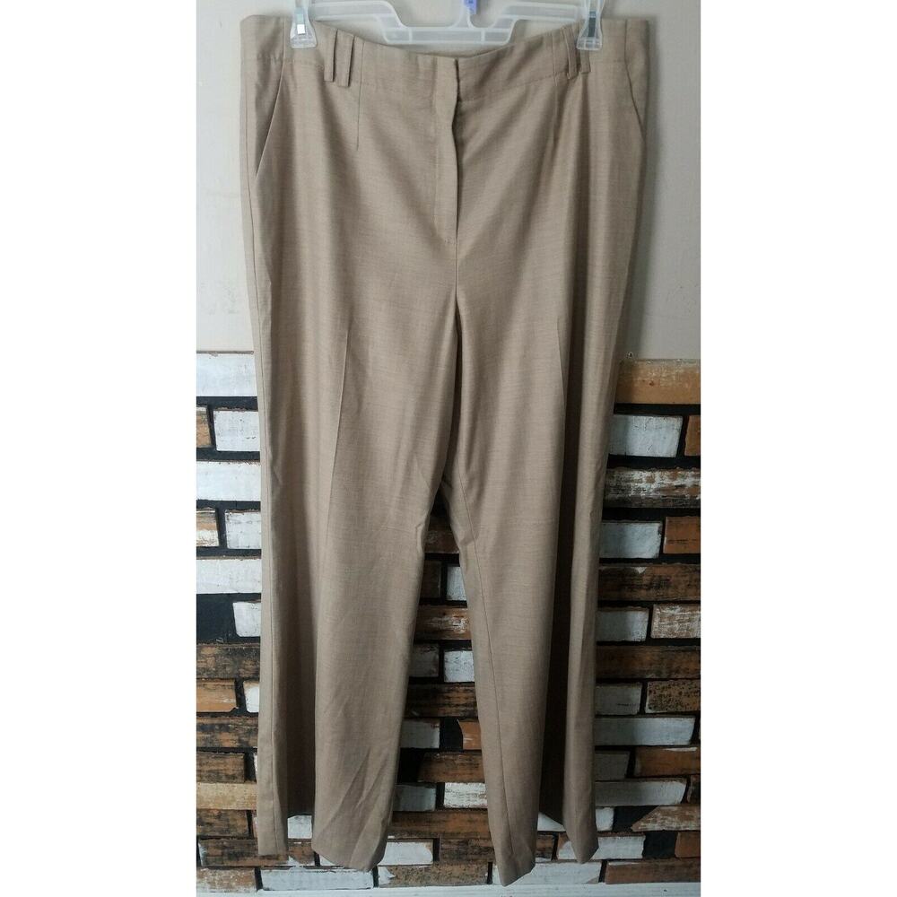 WORTH New York Natural Tan Wide Leg Dress Pants Size 18 38x34